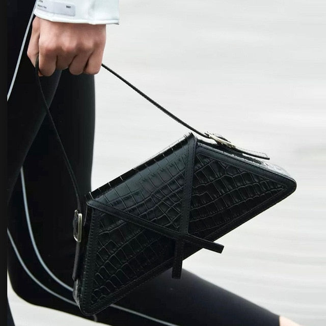 Trapezoid Panel Handbag